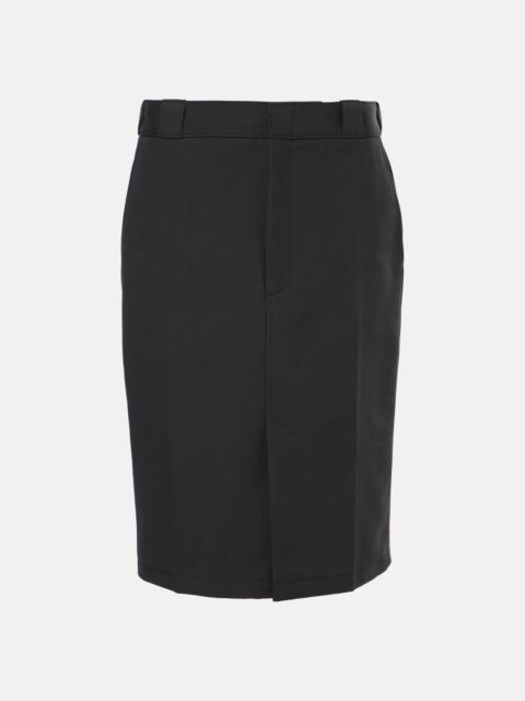 Cotton midi skirt