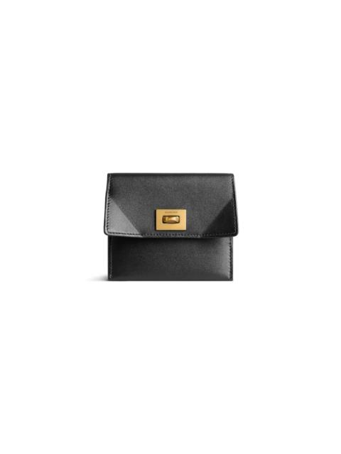 Women's Rodeo Card Holder With Flap in Black