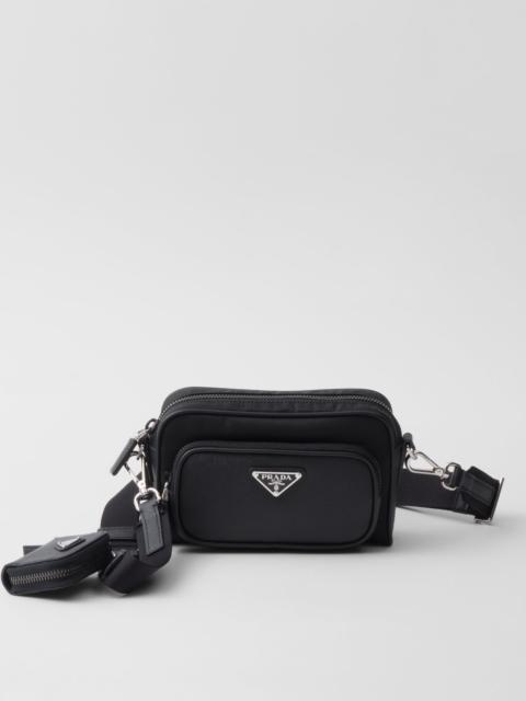 Re-Nylon and Saffiano leather shoulder bag