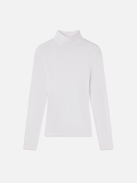 Rib Turtleneck in White