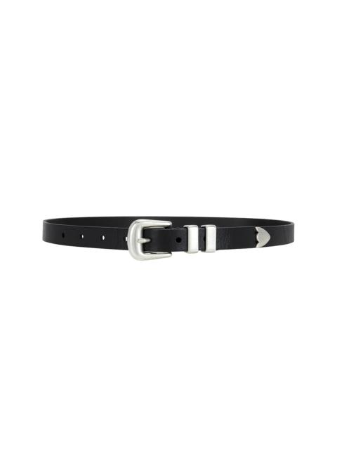 Distressed Leather 4p Belt