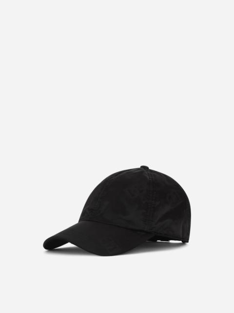 Satin baseball cap with DG Monogram print