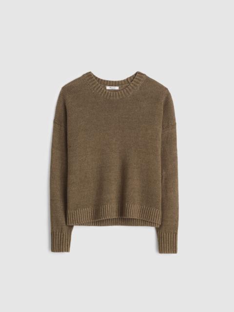 Linen Drop-Shoulder Sweater
