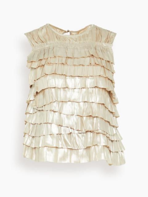 Quinn Layered Sleeveless Top in Opal