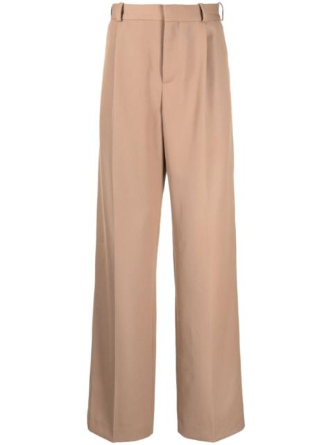 pressed-crease wide-leg trousers