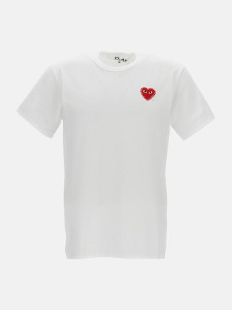T-shirt with Heart Logo in Rhinestones