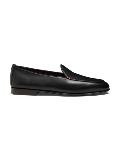 Men's black leather loafer