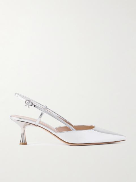Ascent 55 Mirrored Leather Slingback Pumps