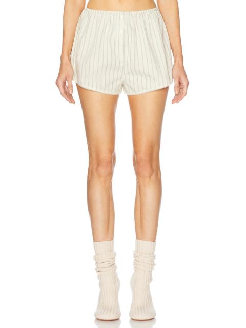 Pinstripe Poplin House Short