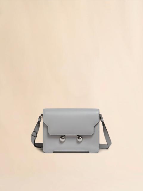 LIGHT GREY LEATHER TRUNKAROO MEDIUM SHOULDER BAG