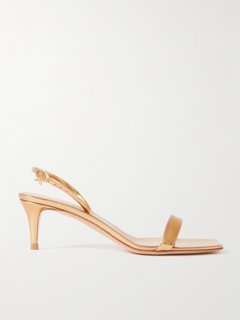 Ribbon 55 Patent-leather Slingback Sandals