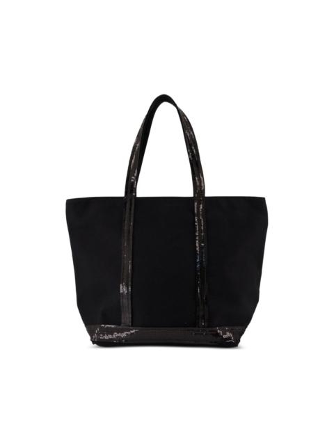 sequin-trimmed tote bag