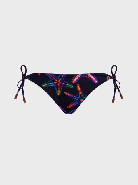 Women Side Tie Bikini Bottom Disco Stars