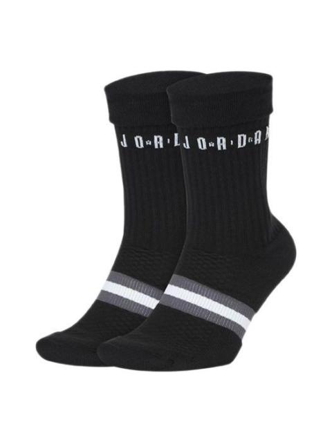 Air Jordan Unisex Legacy Crew Socks 2 Packs Black SK0025-010