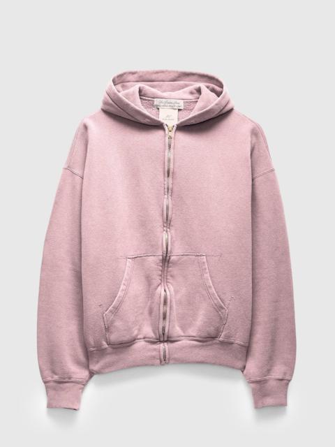 14G Brushed Fleece Zip Hoodie in Light Pink