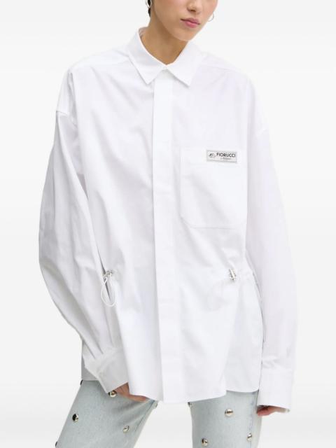drawstring patch shirt