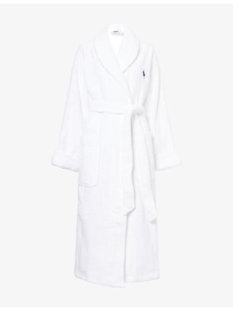 Bear-Print Back Cotton Towelling Robe
