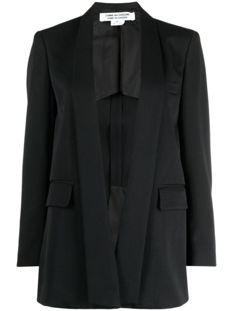 open-front wool blazer
