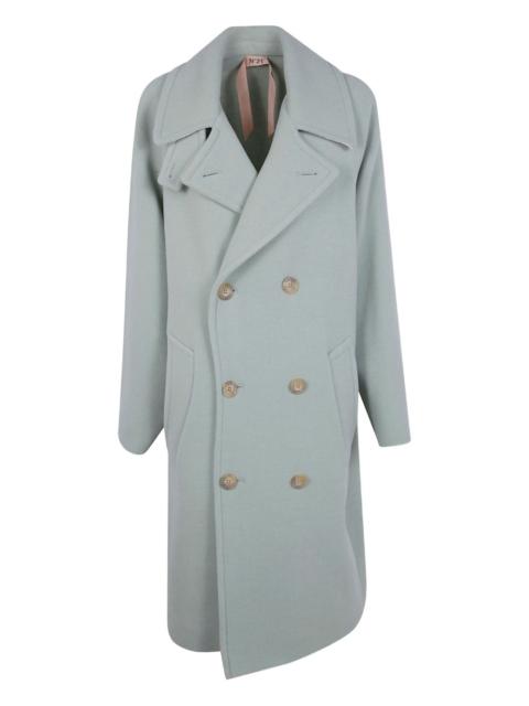 double-breasted wool coat