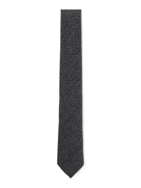 JACQUARD-STRUCTURE TIE IN WOOL