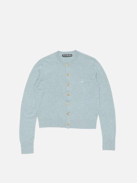 Fitted cardigan - yak wool - Dusty blue