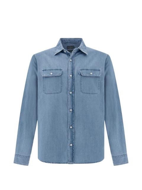 buttoned denim overshirt