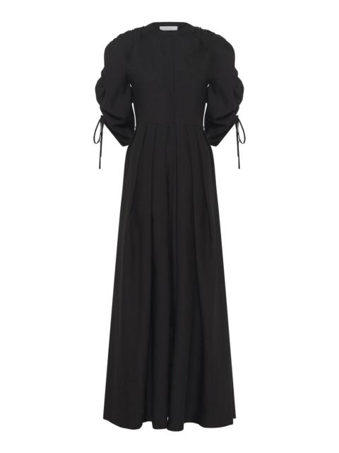 Linnea Maxi Dress in Black Aloe Linen
