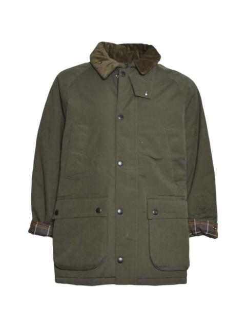 corduroy-collar single-breasted coat