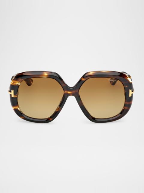 Icon Acetate Geometric Sunglasses