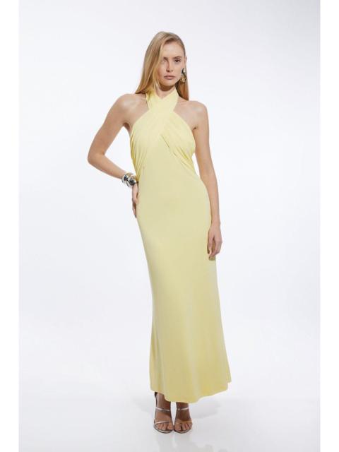 Drapey Crepe Jersey Maxi Dress