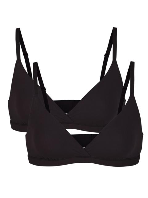 Skims Stretch-jersey Crossover Bralette