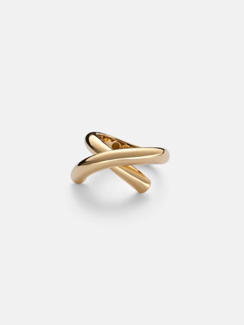 Cross Loop Medium 18kt gold ring
