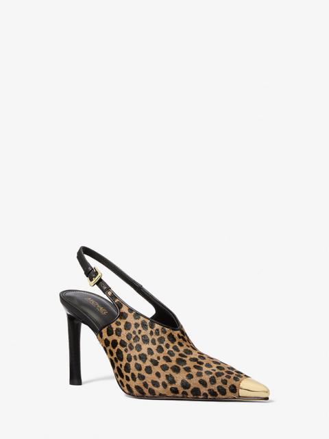 Kasia Cheetah Print Calf Hair Slingback Pump