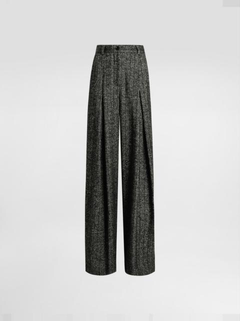 Striped wool trousers