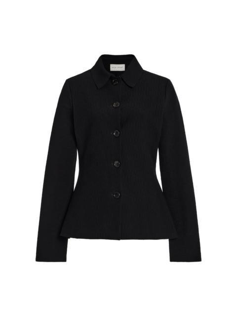 Oliver Geo-Jacquard Cotton-Blend Jacket black