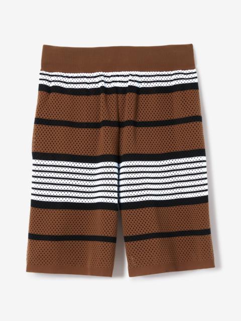 Stripe Print Nylon Shorts