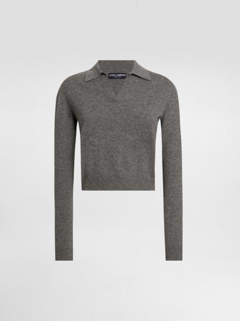 Cashmere polo pullover