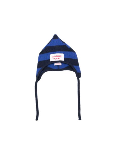 striped spike beanie