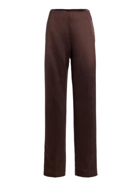 Beata Satin Trousers brown