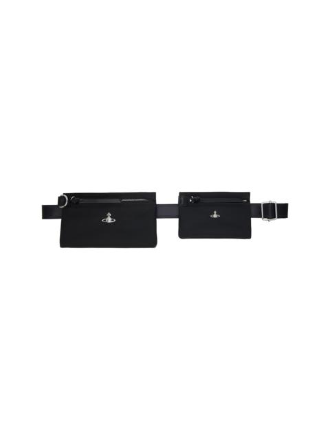 Black Double Pouch Belt