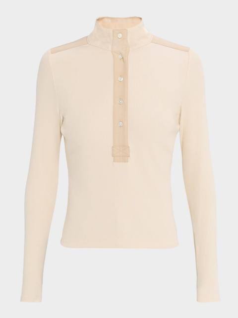 Reynart Long-Sleeve Rib-Knit Top