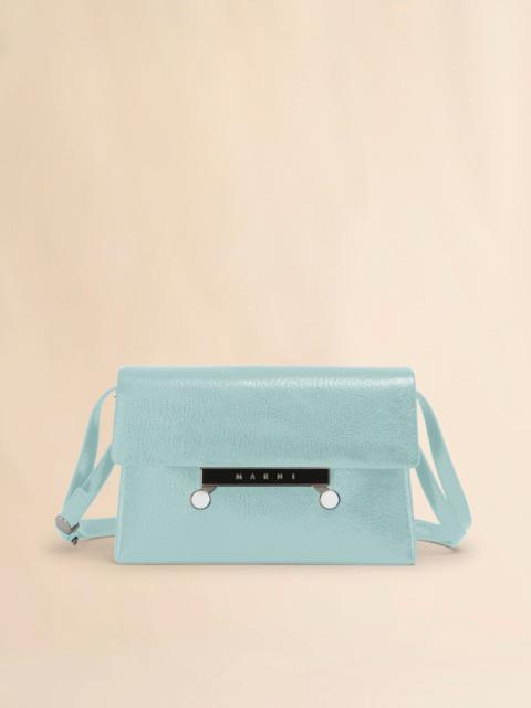 GREEN CRAQUELÉ PATENT LEATHER SMALL ENVELOPE BAG