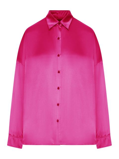 SATIN-EFFECT SILK SHIRT