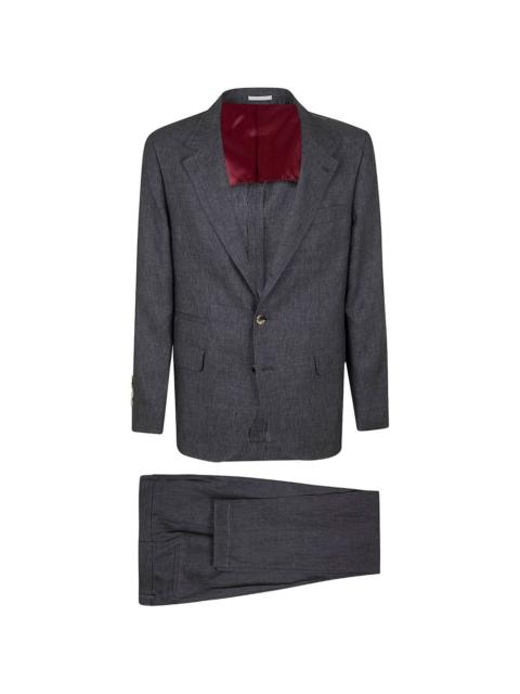 notched-lapel single-breasted suit