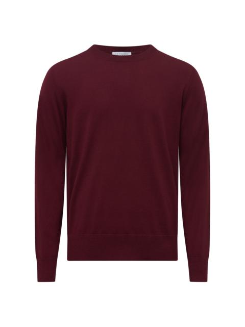 Palco Knit Crewneck in Bordeaux Merino Wool