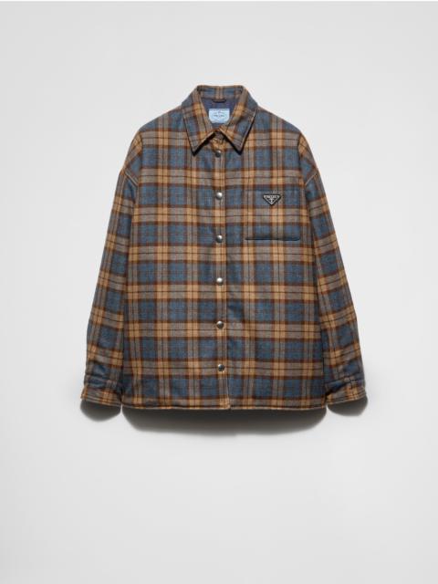 Checked wool twill lumberjack jacket