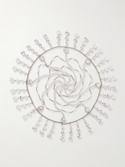 Silver-tone And Crystal Chainmail Headpiece