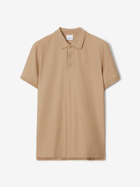 Monogram Motif Cotton Piqué Polo Shirt