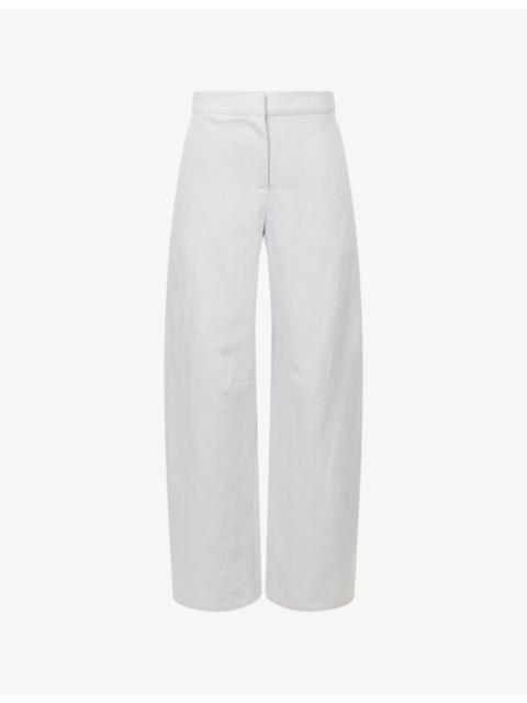 Saroko Wide-Leg Cotton and Linen-Blend Trousers