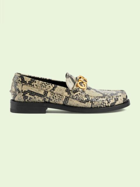 Women's Gucci python print loafer